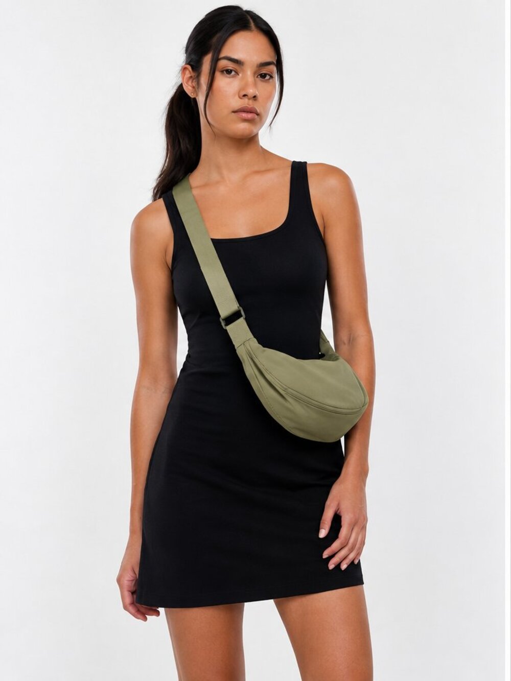 NWT GapFit Sling Bag Olive Green Crossbody Belt Bag Adjustable Strap One Size,
